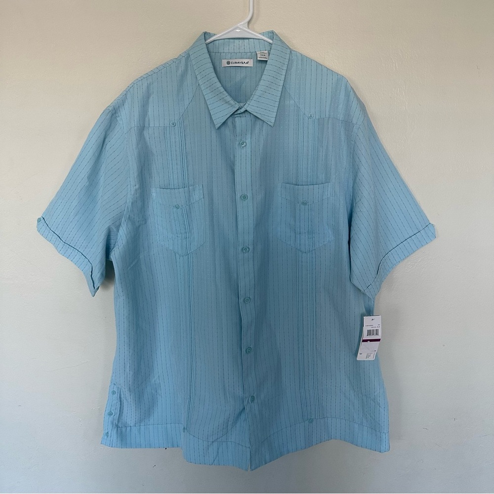 Cubavera Light Blue Casual Button Down‎ Shirt